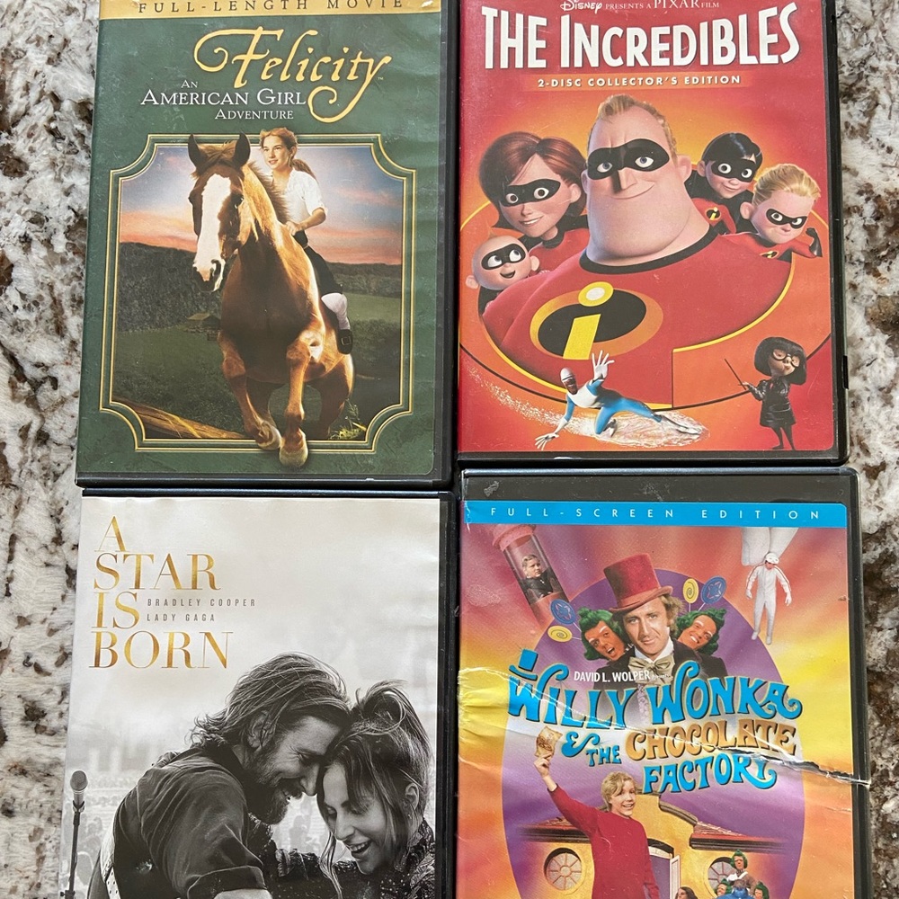 DVDs $5 or 3 for $10
